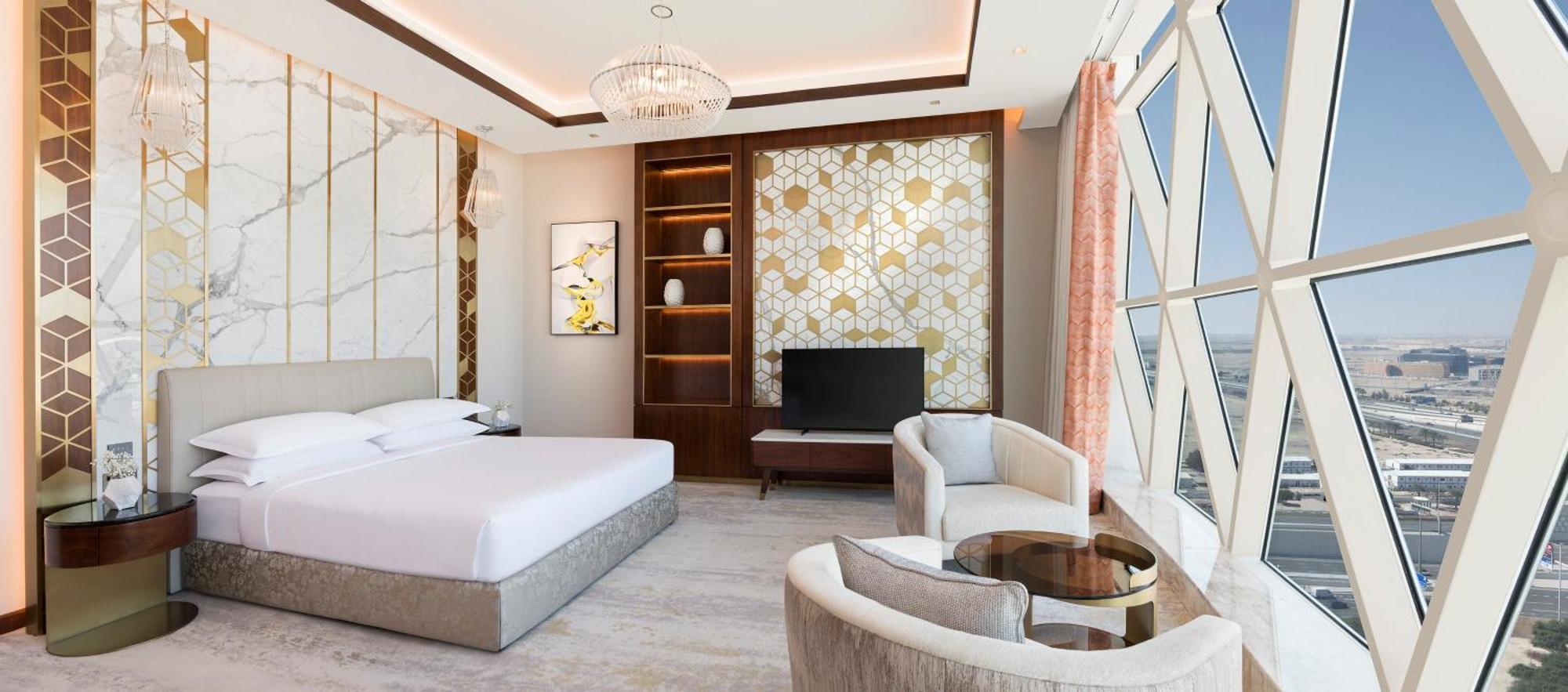 Velero Hotel Doha Lusail Exteriér fotografie A bedroom at the hotel